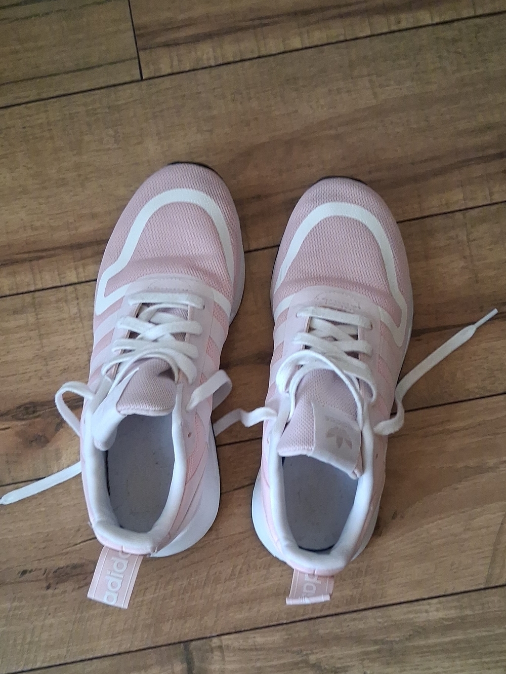 Women's Adidas Original Pink And White Running Shoes Sneakers Size 7 - Picture 4 of 16